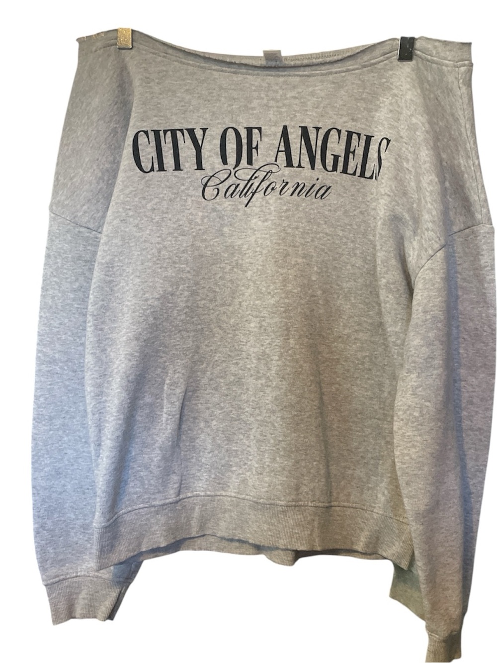 Off shoulder gray sweater medium